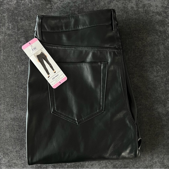 NWT Joie Black Faux Leather Pants - Picture 9 of 10